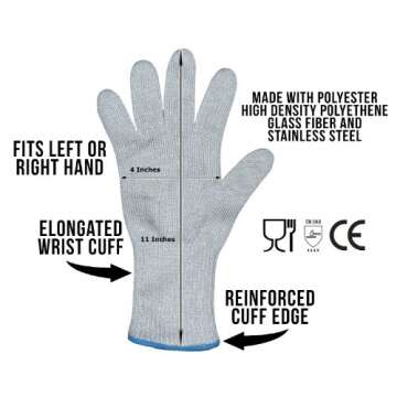 ChefsGrade Cut Resistant Safety Glove for Kitchen Safety