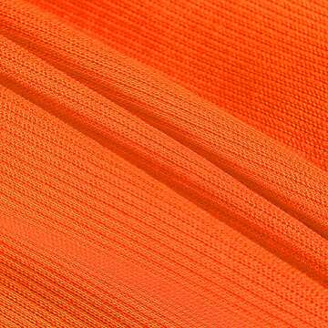 Roselux Women V Neck Ribbed Long Sleeve Shirt Fitted Basic Henley Knit Top Orange L