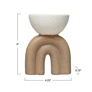 Bloomingville Rustic Two-Tone Incense Burner for Meditation