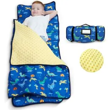 Toddler Nap Mat with Pillow & Blanket for Daycare