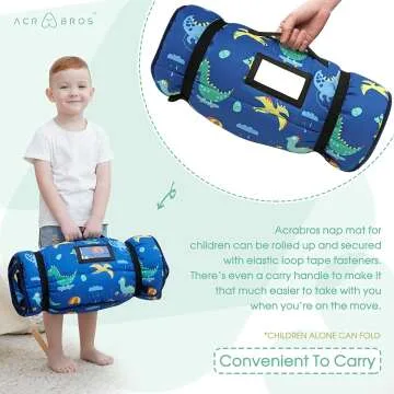 Toddler Nap Mat with Pillow & Blanket for Daycare