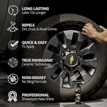 CERAKOTE Rapid Ceramic Tire Coat - Long Lasting Tire Shine