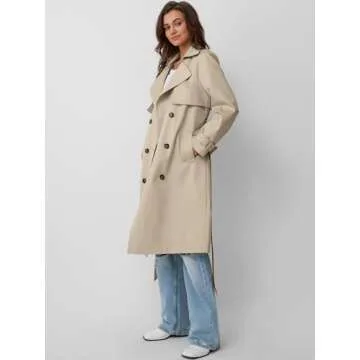 Trendy LILLUSORY Women's Long Trench Coat for 2025