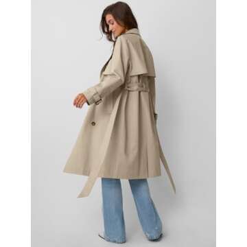 Trendy LILLUSORY Women's Long Trench Coat for 2025