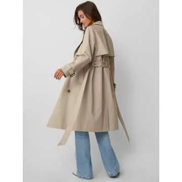 Trendy LILLUSORY Women's Long Trench Coat for 2025