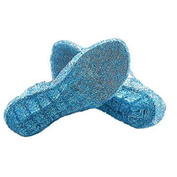 Yous-us Children's Princess Shoes£¬Cinderella Girls Soft Crystal Plastic Shoes£¬Cosplay Jelly Shoes Blue