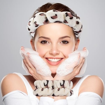 Zkptops Spa Headband & Wristband Set for Skincare
