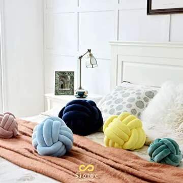 Sioloc Soft Knot Ball Pillow for Home Decoration