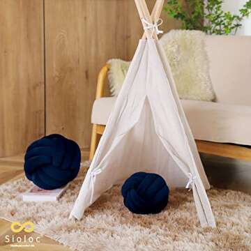 Sioloc Soft Knot Ball Pillow for Home Decoration