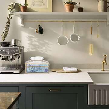 Elegant Sumnacon Clear Glass Tissue Box for Home Decor