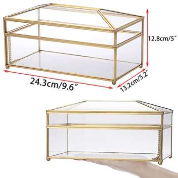 Elegant Sumnacon Clear Glass Tissue Box for Home Decor