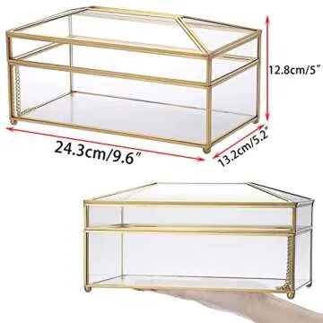 Elegant Sumnacon Clear Glass Tissue Box for Home Decor