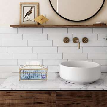 Elegant Sumnacon Clear Glass Tissue Box for Home Decor