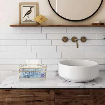 Elegant Sumnacon Clear Glass Tissue Box for Home Decor