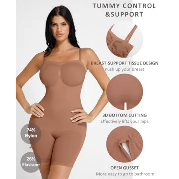 FeelinGirl Seamless Bodysuit for Women Tummy Control