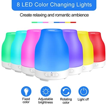 Dukya Essential Oil Diffuser 110ml with Colorful Lights