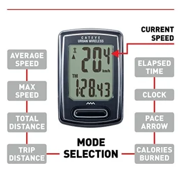 CatEye Urban Wireless Bike Computer - Accurate & Easy to Use