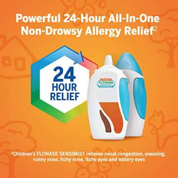 Flonase Sensimist Allergy Relief Nasal Spray for Kids and Adults