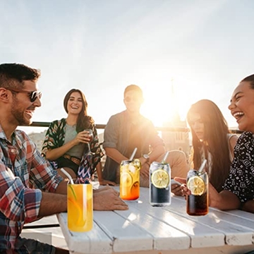 Trendy 20oz Glass Drinking Set with Reusable Straws