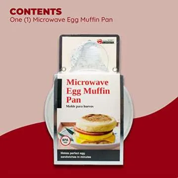 Good Living Microwave Egg Muffin Breakfast Sandwich Pan - Cook in Under a Minute!