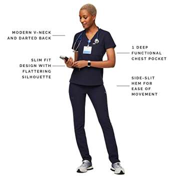 FIGS Catarina Scrub Tops for Women — Classic Fit, 1 Pocket, Four-Way Stretch, Anti-Wrinkle Women?...