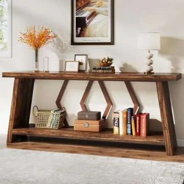 Tribesigns 70.86-Inch Farmhouse Console Table for Home