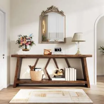 Tribesigns 70.86-Inch Farmhouse Console Table for Home