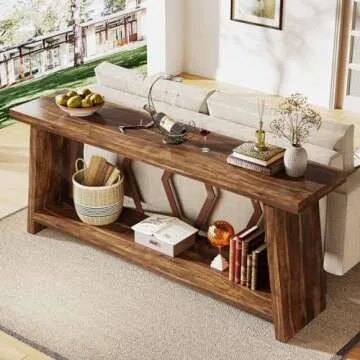 Tribesigns 70.86-Inch Farmhouse Console Table for Home