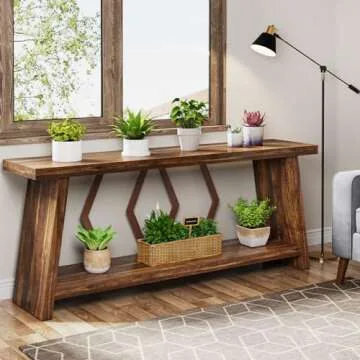 Tribesigns 70.86-Inch Farmhouse Console Table for Home