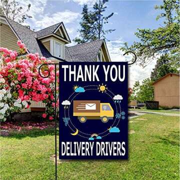 Thank You Delivery Drivers Yard Sign Drivers Appreciation Truck Drivers Thank You Sign Essential Wor...