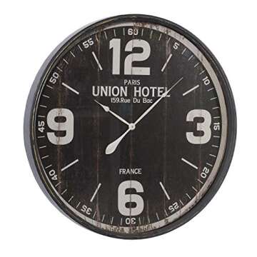 Deco 79 Metal Decorative Wall Clock Wall Clock for Home with White Accents, Wall Clock for Room 35" ...