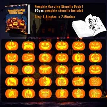 Kopotma Pumpkin Carving Kit with Tools and Stencils for Halloween