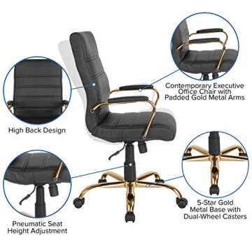 Flash Furniture High-Back LeatherSoft Desk Chair
