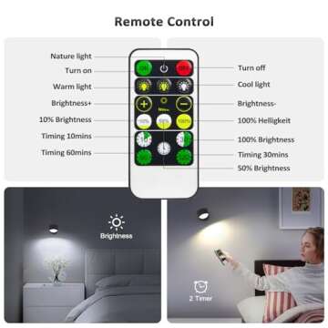LED Wall Mounted Lights with Remote Control for Any Room