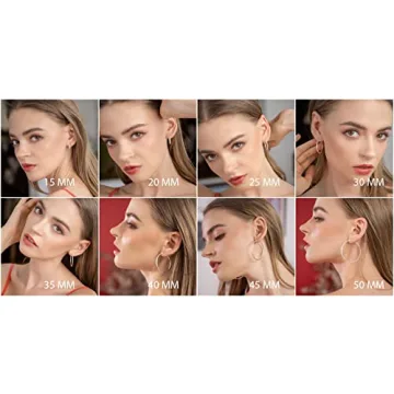 35mm Silver Hoop Earrings, Lightweight and Durable Design