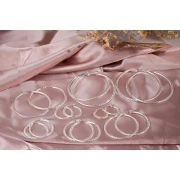 35mm Silver Hoop Earrings, Lightweight and Durable Design