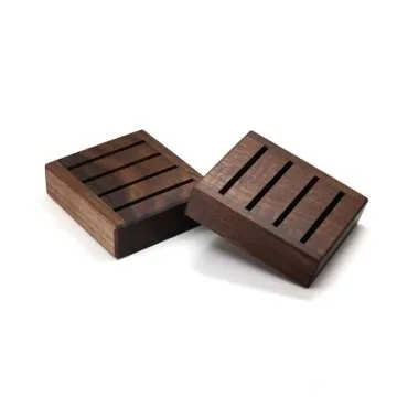 Handmade Walnut Puck Screen Stand with 4 Slots