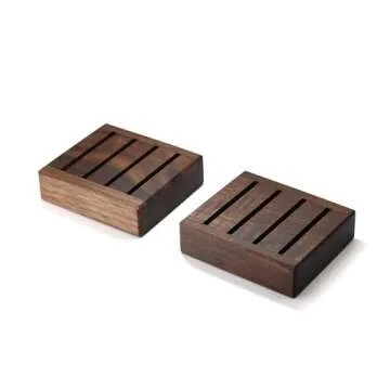 Handmade Walnut Puck Screen Stand with 4 Slots