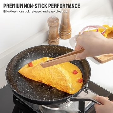 BEZIA Induction Nonstick Cookware Set - 10 Pieces