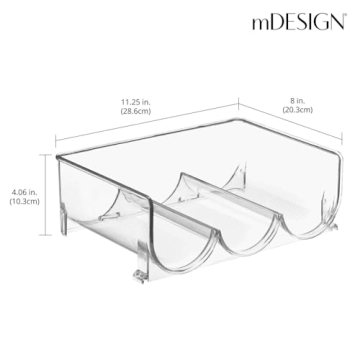 mDesign Stackable Drink Organizer for Kitchen