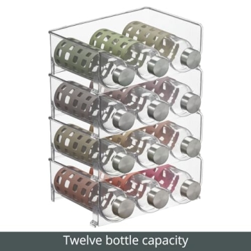 mDesign Stackable Drink Organizer for Kitchen