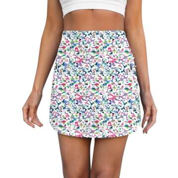LouKeith Golf Skirts for Women Tennis Skirt with Zipper Pockets High Waisted Running Casual Athletic...