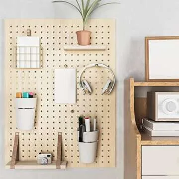 Kuhome Pegboard Hooks and Cup Set for Craft Storage