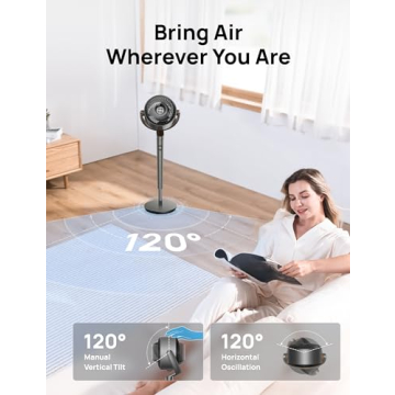 Dreo Quiet Oscillating Fan for Stylish Home Cooling