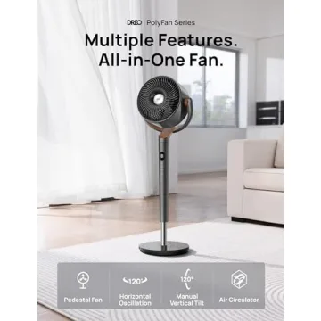 Dreo Quiet Oscillating Fan for Stylish Home Cooling