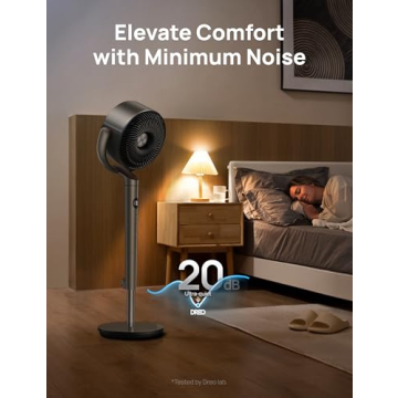 Dreo Quiet Oscillating Fan for Stylish Home Cooling
