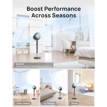 Dreo Quiet Oscillating Fan for Stylish Home Cooling