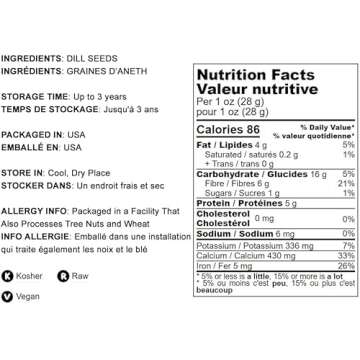 Food to Live Dill Seeds Whole 2 Pounds Bulk Kosher