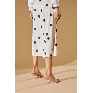 vivianly Womens Clear Heels Sandals Transparent Stiletto Heel Slippers Backless Peep Toe Slip on Hee...