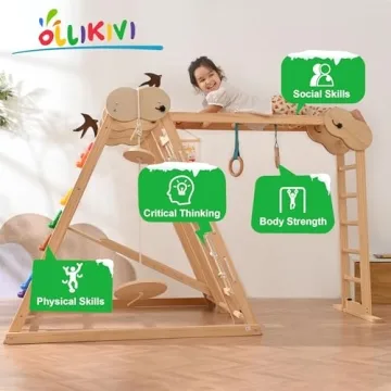 OLLIKIVI Indoor Playground Gym for Kids - 7-in-1 Fun
